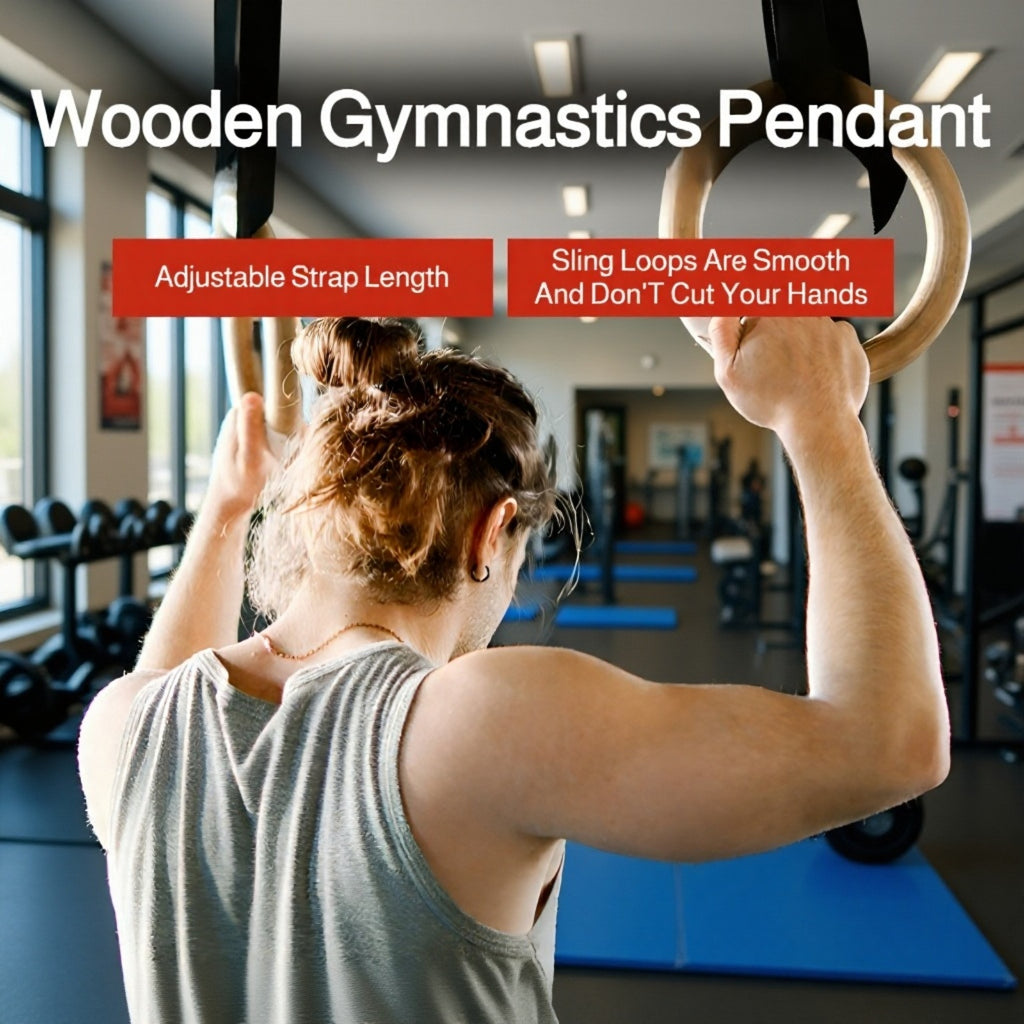 Indoor gymnastics fitness pull-up rings sports rings birch rings set home sports rings